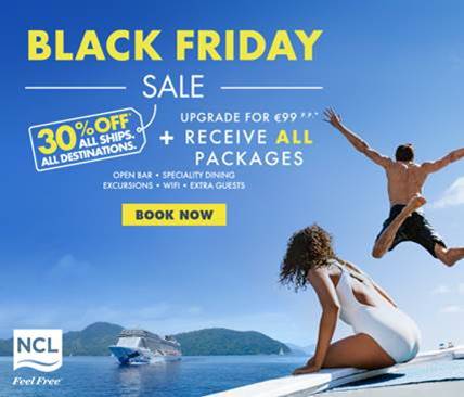 Campanha de Black Friday na Norwegian Cruise Line
