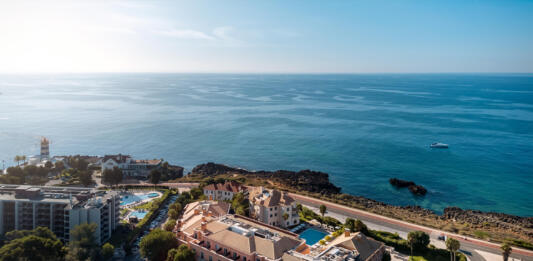 Vista aérea do Grande Real Villa Itália Hotel & Spa