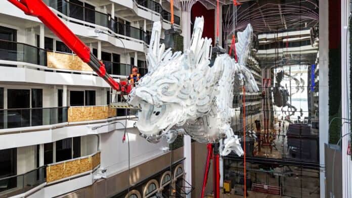 1. MSC World Asia - Dragon Sculpture Installation