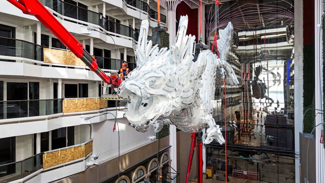 Este novo navio de cruzeiro vai ter um dragão gigante a “voar” sobre os passageiros